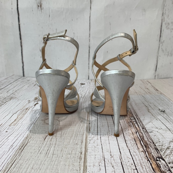 Luca Luca Italian Designer Heels Silver 39/8 - Picture 5 of 8